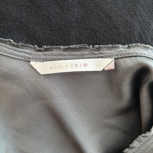 Elaine Kim Rina Silk Bias Tunic in Grey - Picture 8 of 8